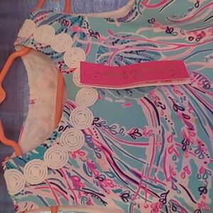 NWT Lilly Pulitzer Girls SHIFT DRESS Bayside blue under the moon size 5